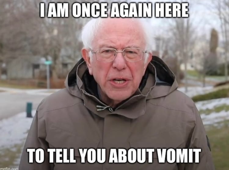 Vomit: Further Explorations in Human and Canine Suffering